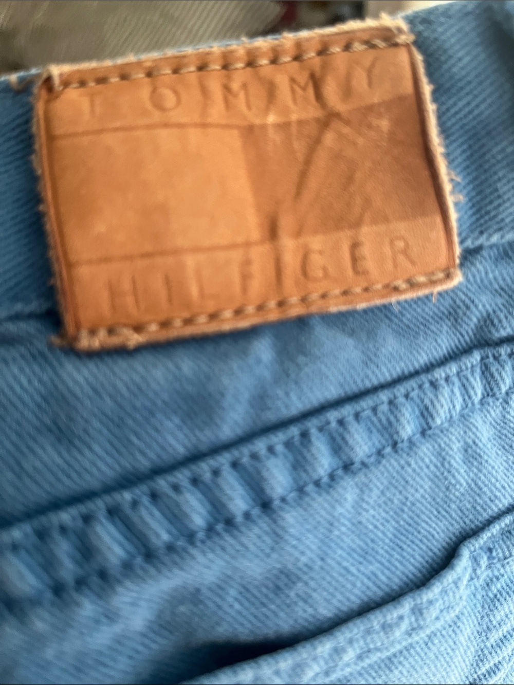 Vintage Tommy Hilfiger MidRise Cotton Twill Shorts Blue Size 4 - Picture 4 of 4